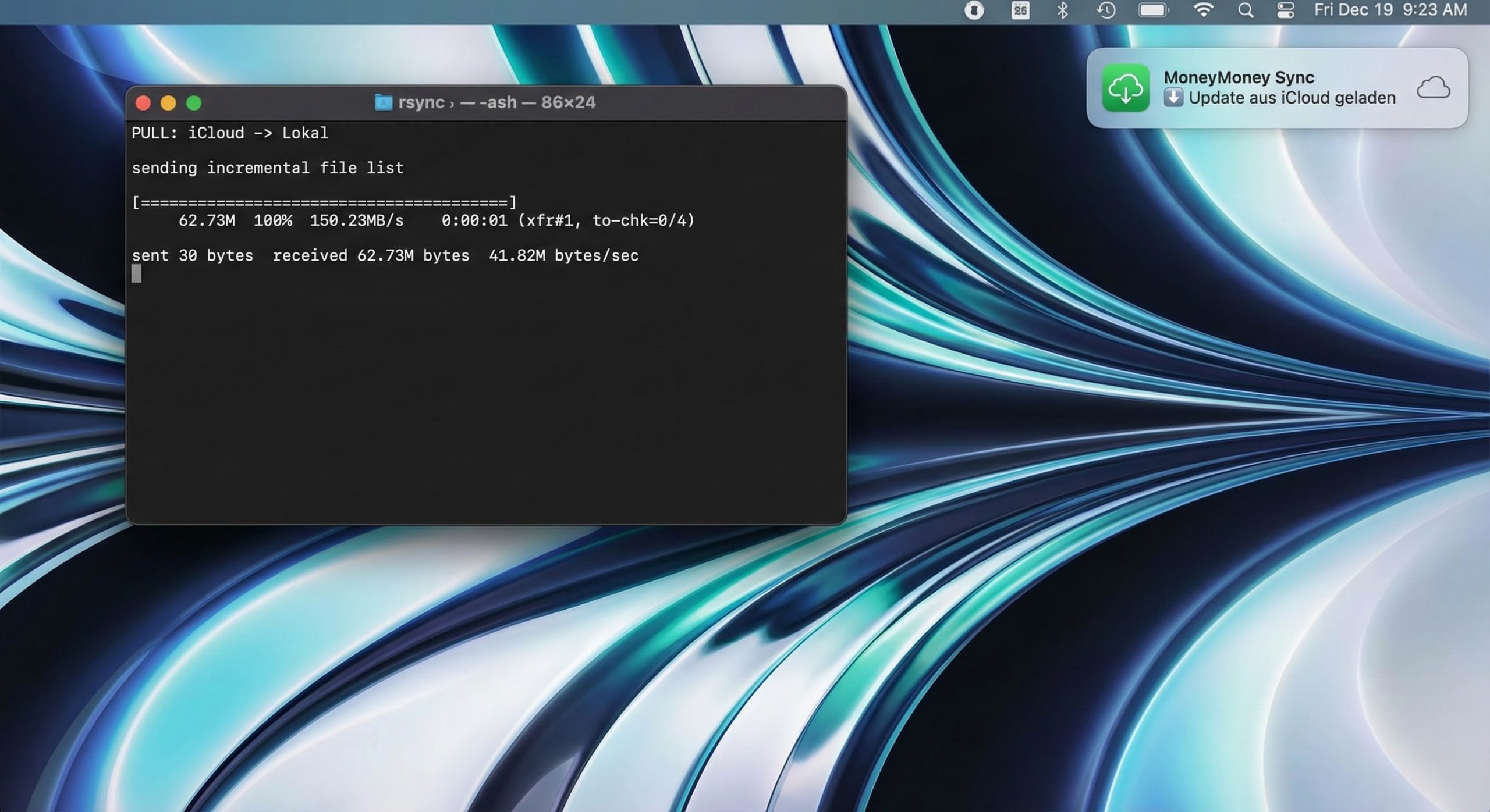 MoneyMoney Sync Terminal
