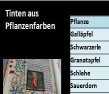 Tinten aus Pflanzenfarben